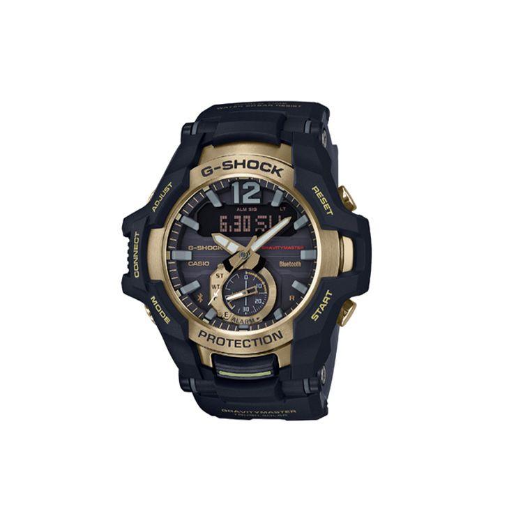 Casio Master Of G-Air Series G-Shock Aviation Series Large Dial Multifunction Black Smart Sports Watch Quartz Movement Resin Strap GR-B100GB-1AER Black Dial
