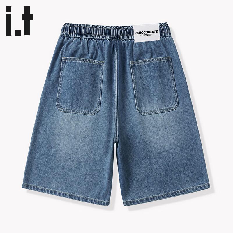 Men's :CHOCOOLATEit Ice Silk Washed Loose Fit Denim Shorts