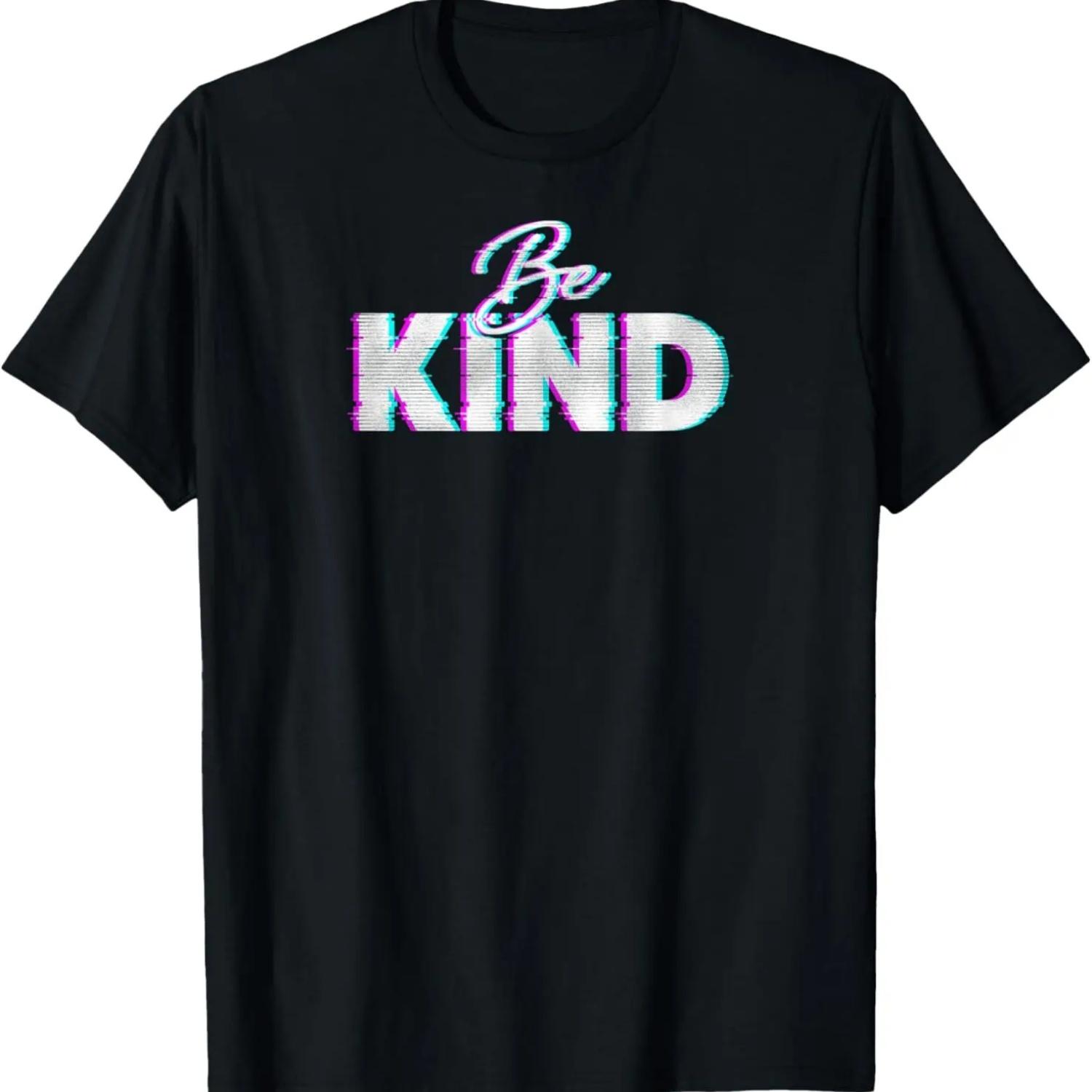Be Kind Glitch T-Shirt S чёрный