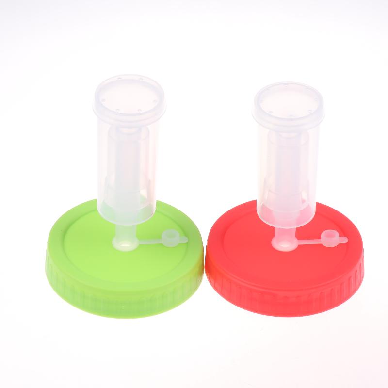 Waterless Fermenting Airlock Lids Covers With One-Way Exhaust Valves For Wide Mouth Mason Jar Sealed Lid Kitchen Supplies
