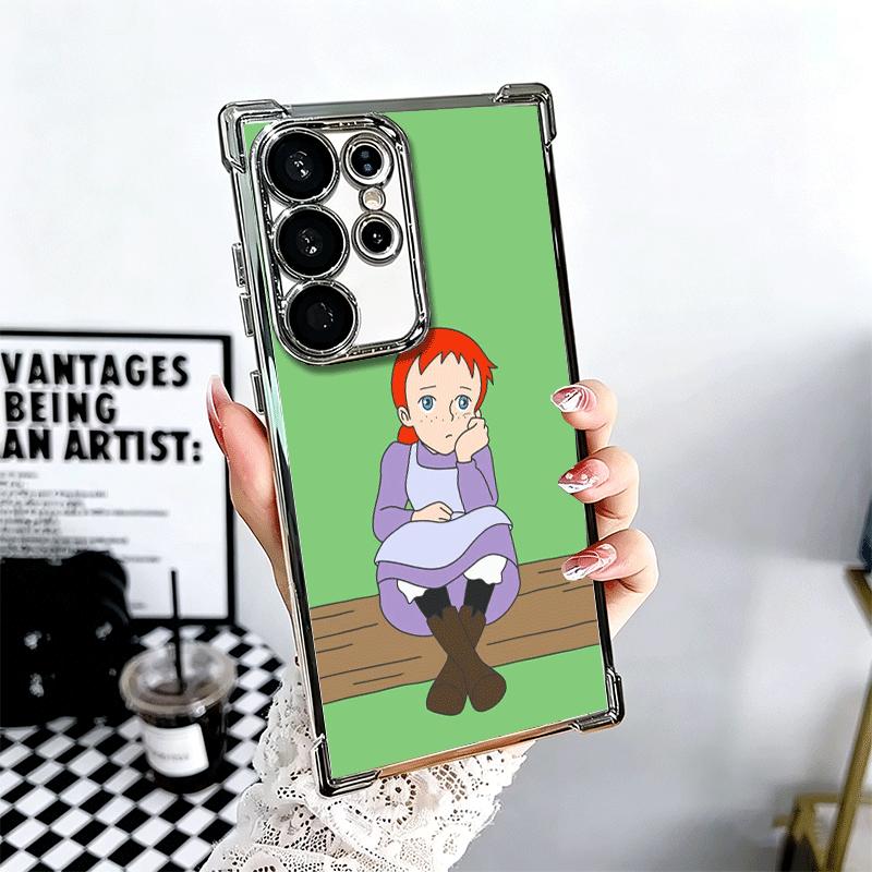

Anne Of Green Gables Shirley Plating Phone Case For Samsung Galaxy S24 S25 FE S26 Edge S23 Ultra S22 S21 Plus S20 Anti-Fall Aira Samsung S23 FE
