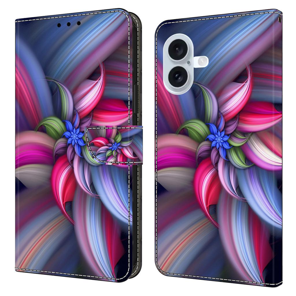 For iPhone 17 Case 3D Pattern PU Leather Wallet Phone Cover with Stand