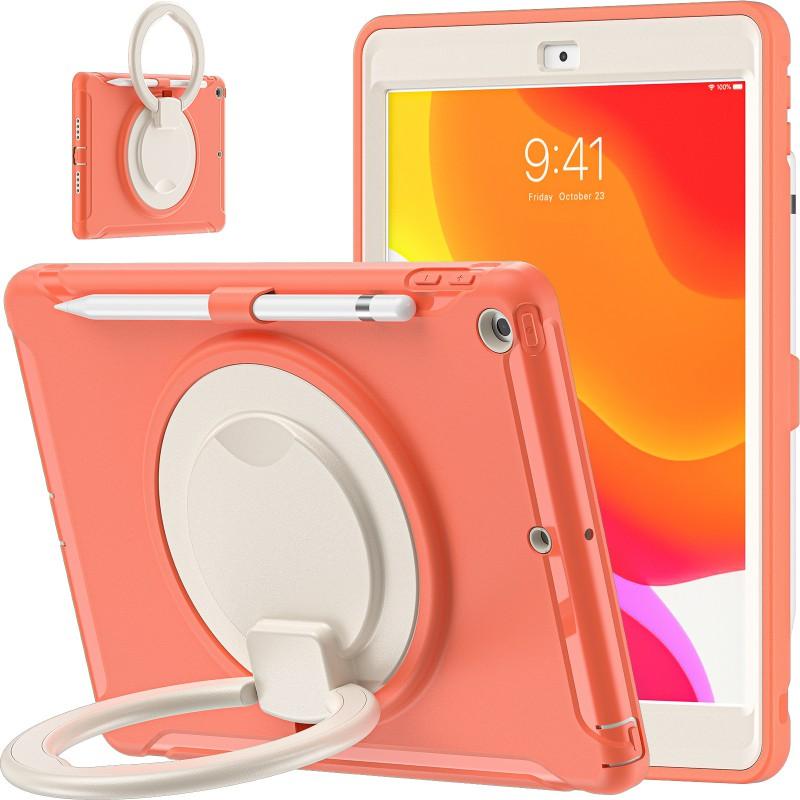 IPad 10.2 Case With Pencil Slot 360 Rotating Handheld Stand Shockproof TPUPC Cover 2019/2020 Models
