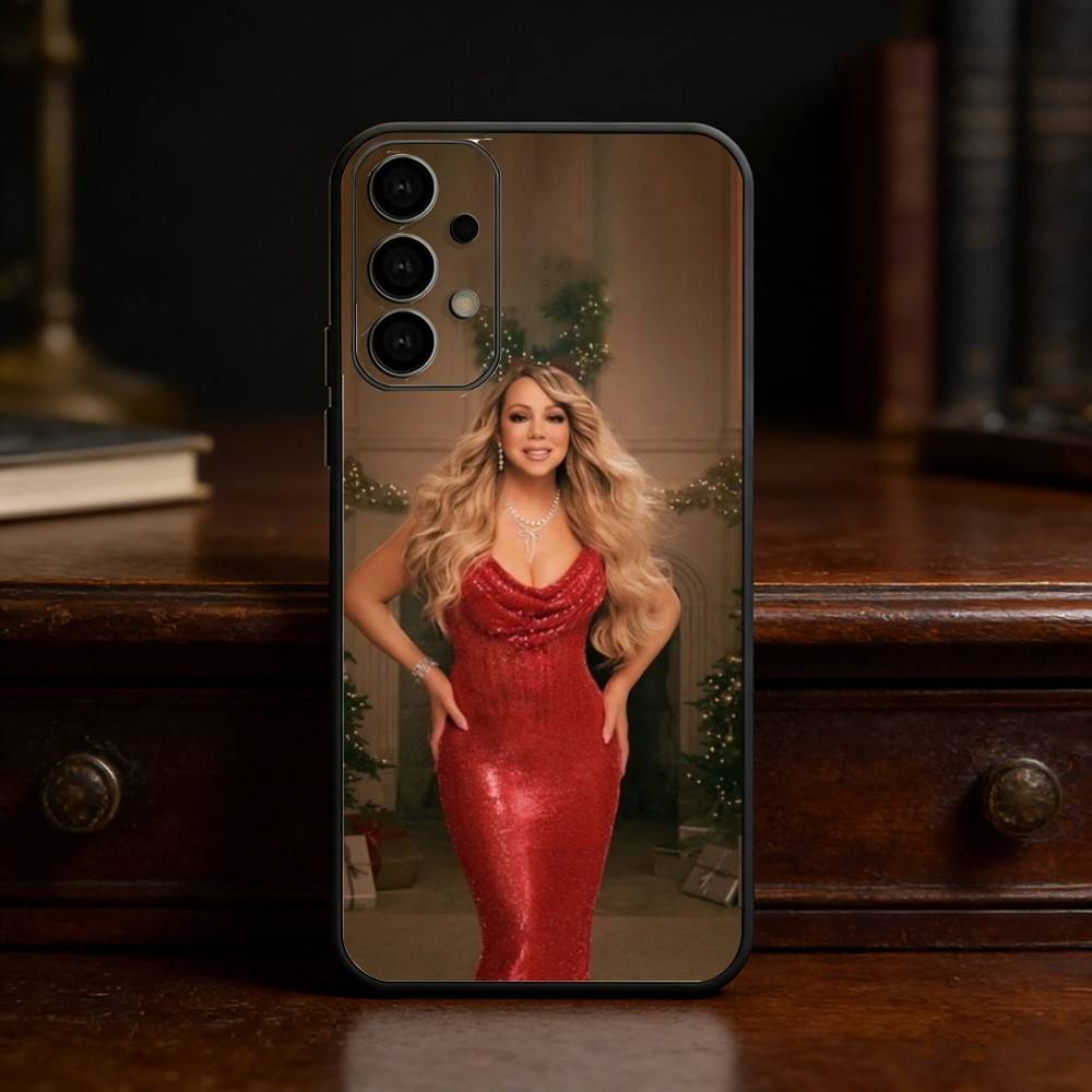 M-Mariah Singer Carey Christmas Phone Case For Samsung S25,S24,S21,S22,S23,S30,Ultra,S20,Plus,Fe,Lite Black Shell