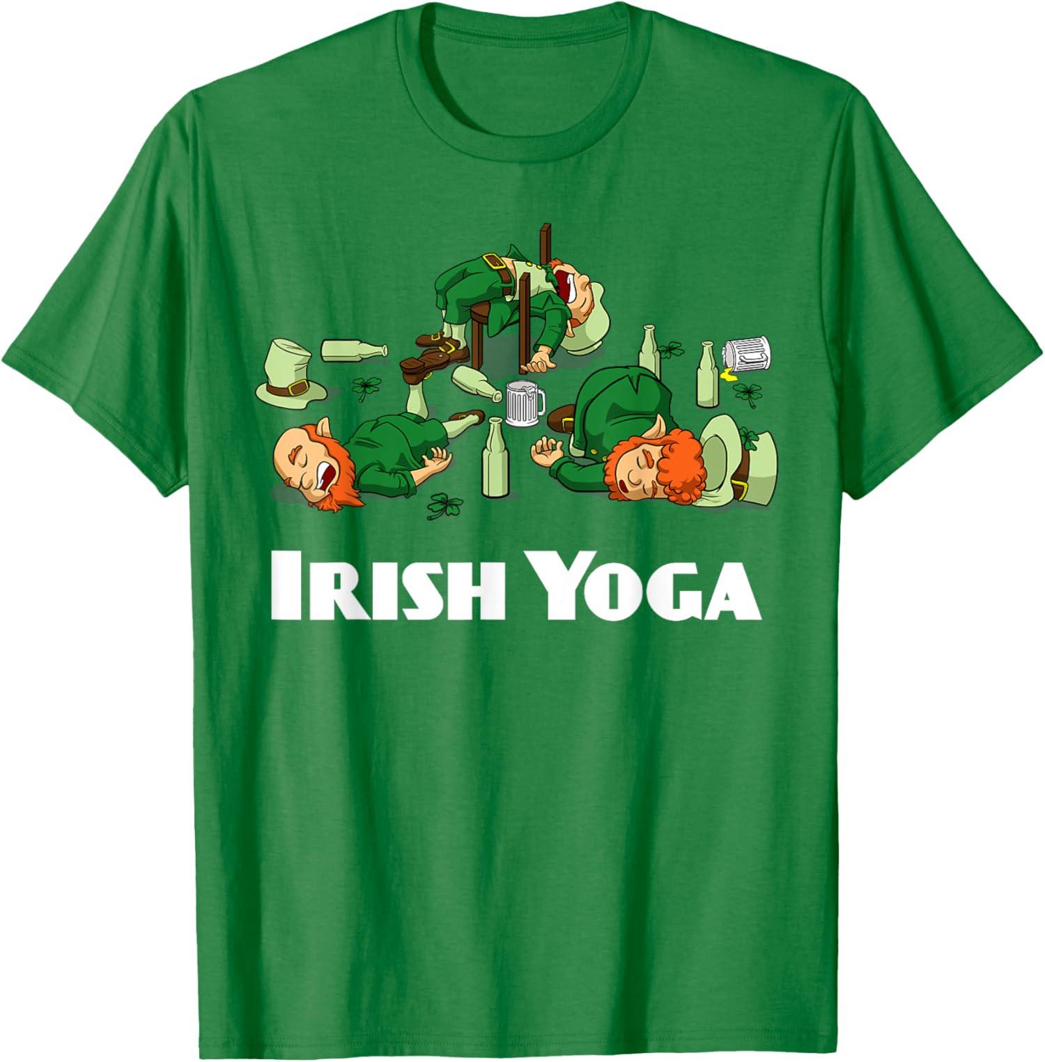 Irish Yoga Funny St. Patrick s Day Leprechaun T-Shirt S