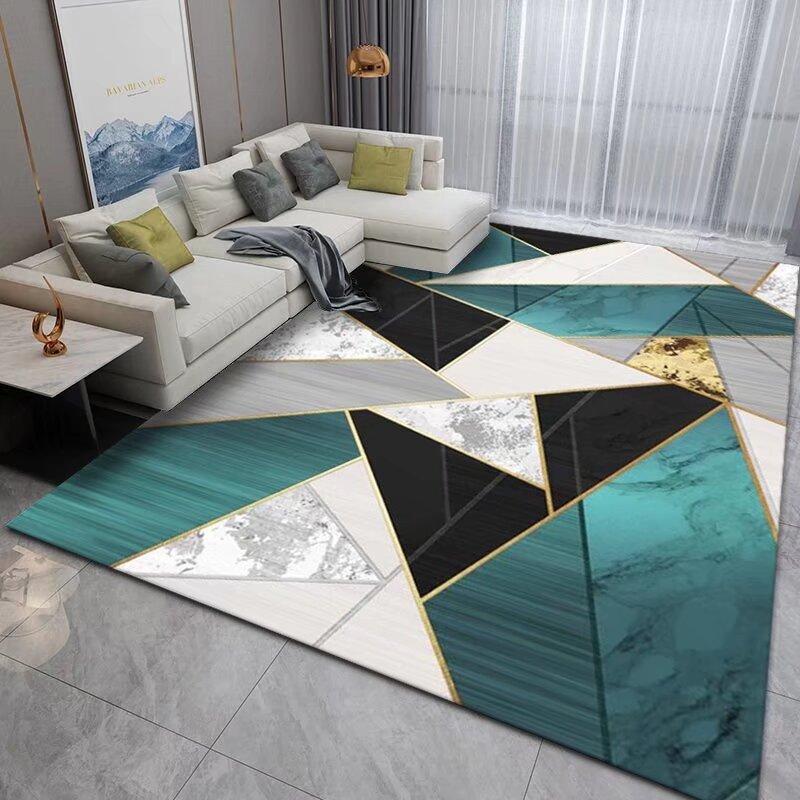 Modern Carpets for Living Room Non-slip kitchen floor carpet Geometric Bedroom Decoration Large Rug Coffee Tables Mat Washable