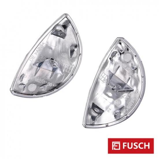 Left & Right Side Pair Headlight Washer Flap Chrome For Mini Cooper R55 R56 R57