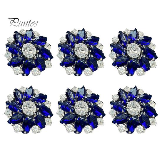 1/6 Stück Knopfabdeckungen, Kunstperlen, glänzende Strasssteine, Knopfclip in Blumenform, mit Zange zum Drücken von Kleidern, Anzügen und Smoking-Accessoires