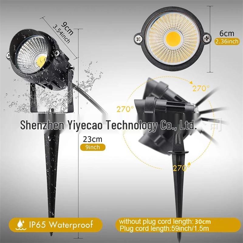 Outdoor Waterproof LED Garden Spike Spotlight for Path, Lawn, and Courtyard Lighting