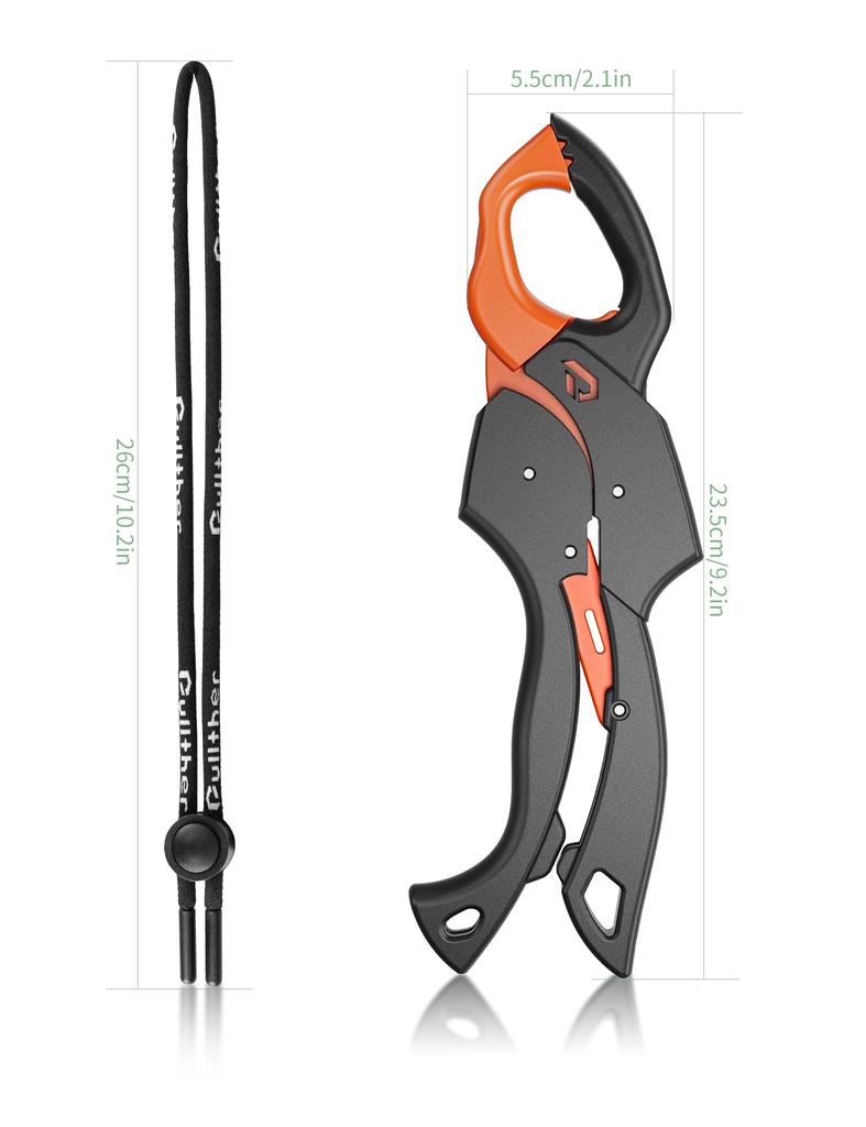 Pullther Fischgreifer, Rostfreier Fischgreifer, Ultraleicht, Wasserdicht, 45 kg Tragfähigkeit, Einhandbedienung, für Blaufische und große Fische,