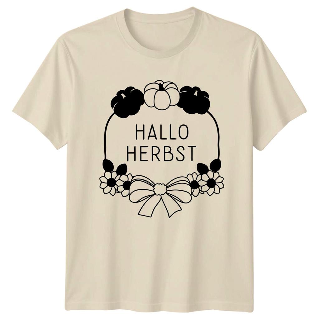 Hallo Herbst Unisexs TShirt GerUnisex Autumn Gift For Her