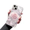 Dream water ripple three-dimensional colorful flower iPhone15 premium glass phone case Apple 17 protective case