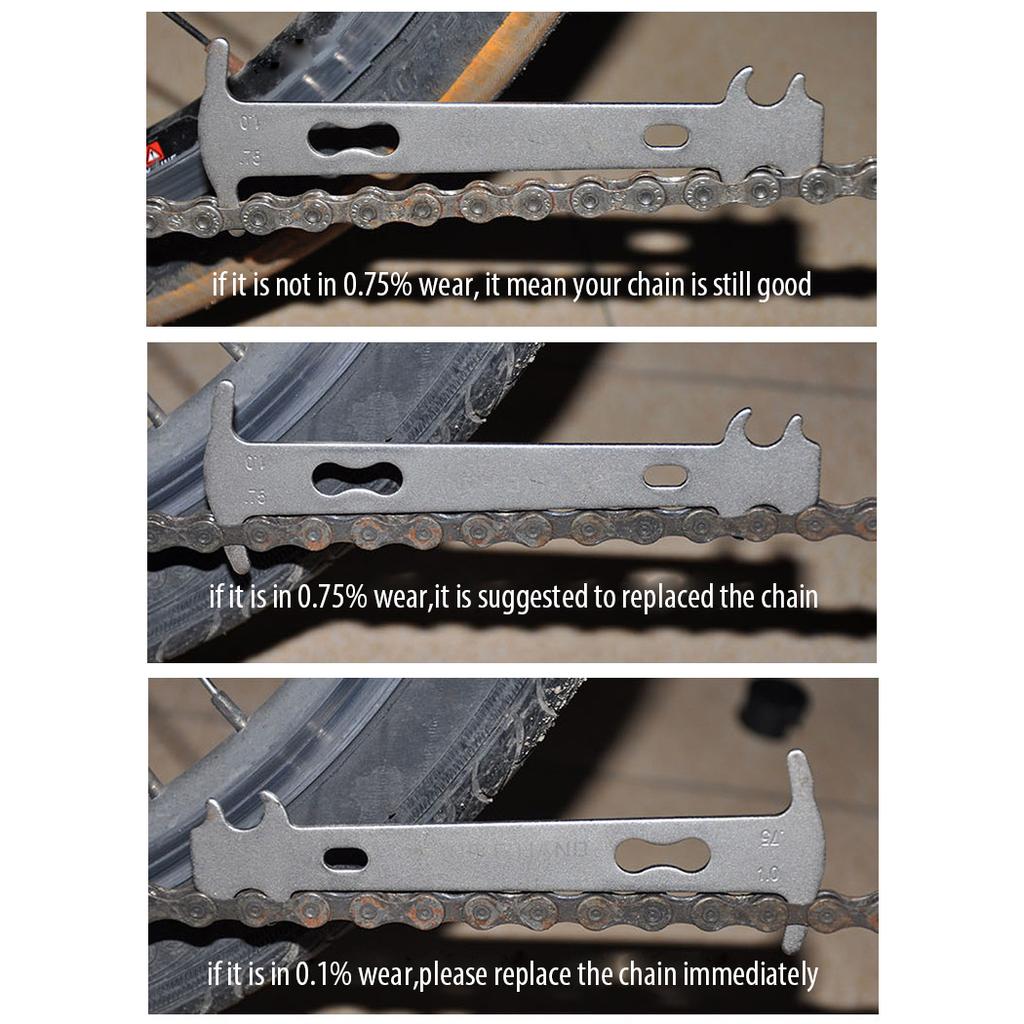 Bicycle Chain Wear Checker Measuring Ruler Professional Repair Tool For Road MTB Hybrid Bike Chain Replacement Maintenance Kit