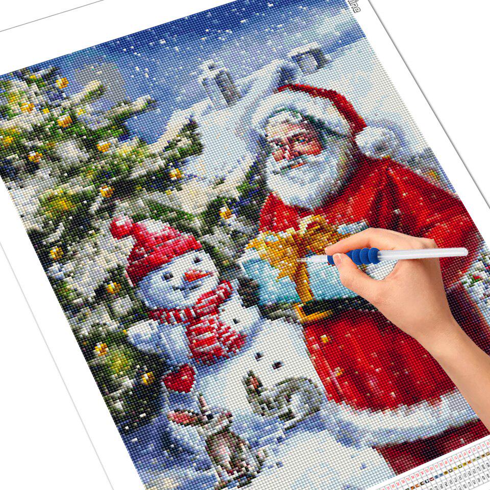 Diamantstickerei Weihnachtsmann Strasskunst 5D DIY Diamantmalerei Cartoon Weihnachtsdekorationen