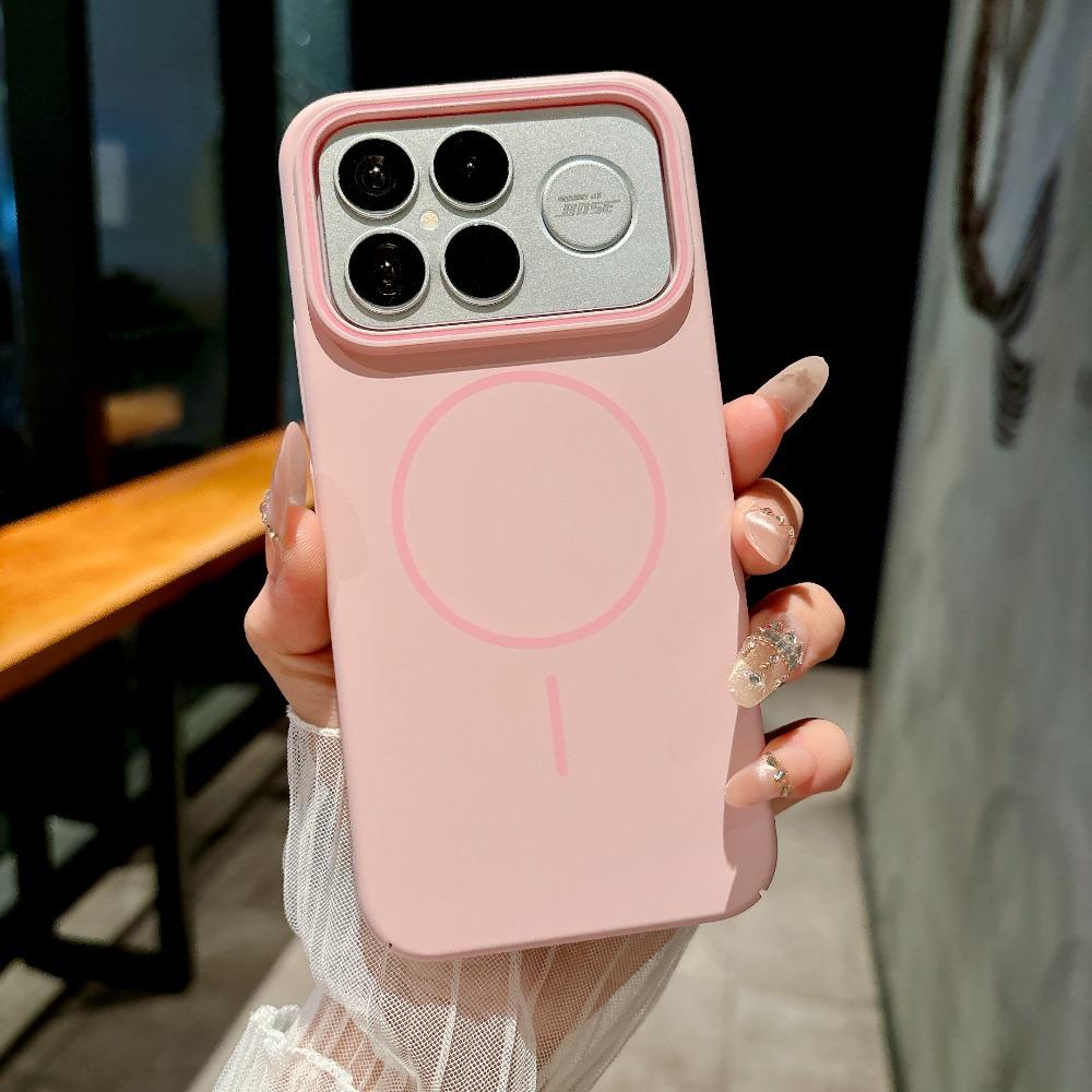 

High End Minimalist Matte Magnetic Phone Case for Xiaomi Poco X7 Pro F7 Ultra Pro F8 Pro F8 Ultra Wireless Charging Shockproof Bumper Cover Poco F8 Ultra рожевий