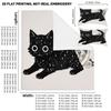 3-Piece Set Bedding Pillowcase Quilt Cover Set Black Hair White Face Cat 2D Digital Printing For Bedroom Dormitory Decoration