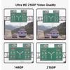 Yangood 4K Dashcam Mini Car DVR Support GPS Speed Display APP/WIFI real-time Control Night Vision2.5K Rear View Camera Black Box