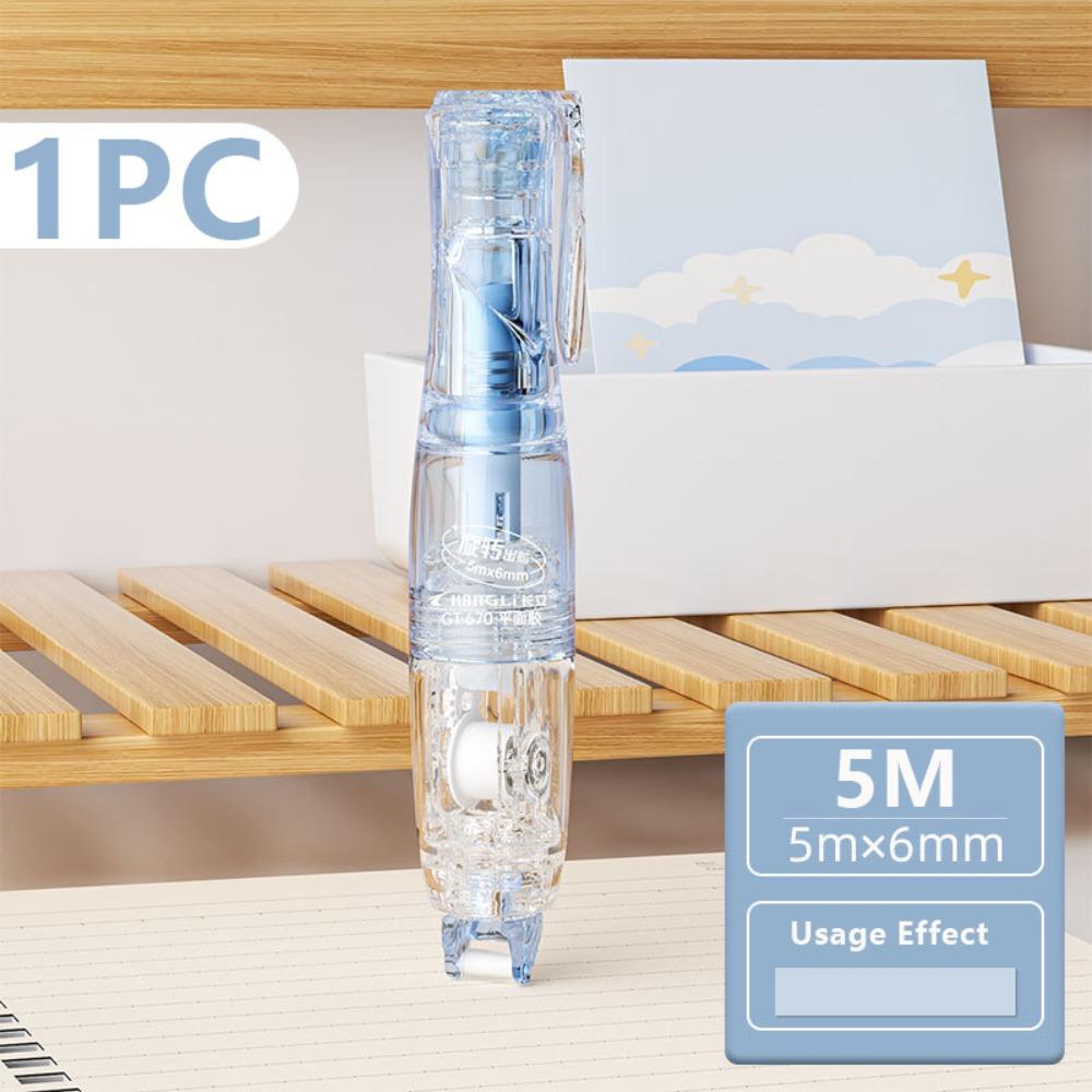 

Pen Shape Glue Tape Rotary Type Dispensing Adhesive New Double-sided Adhesive Tape School Office Blue