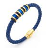 KALEN 210mm Men Vintage Multiple Style Stainless Steel&Cowhide Leather Bracelets