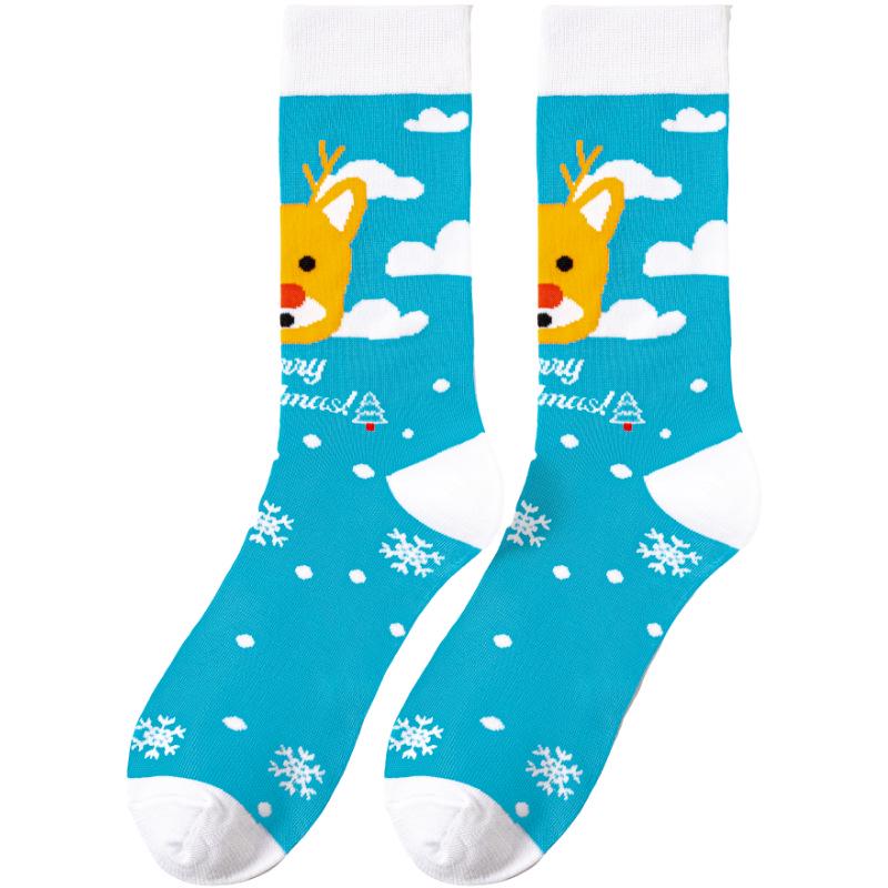 Trendige Unisex-Weihnachts-Baumwollsocken - Beliebter Europäischer & Amerikanischer Stil für Alle Jahreszeiten