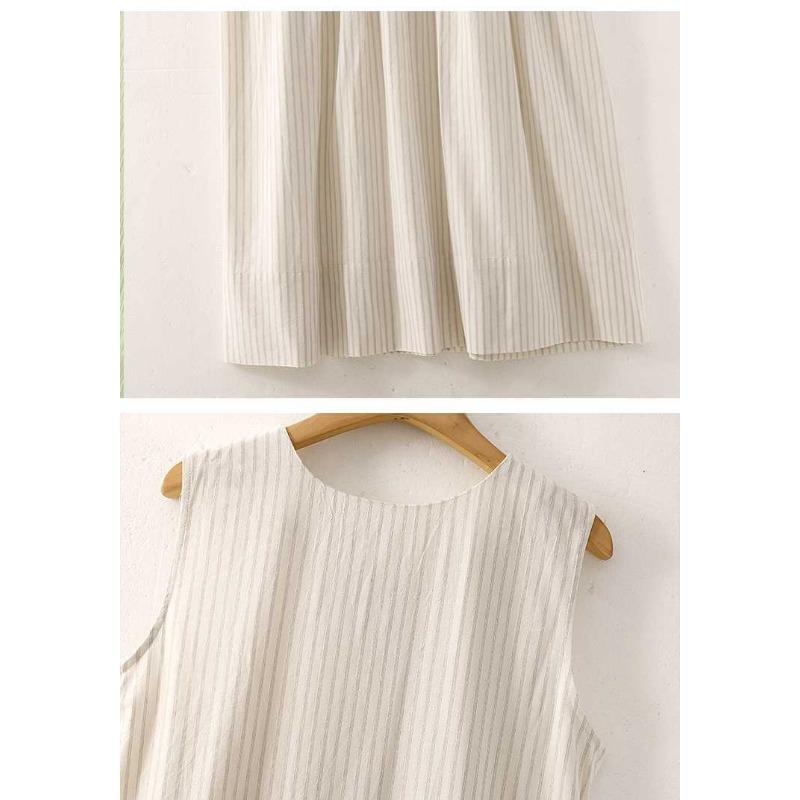 Spring and summer striped loose vest dress