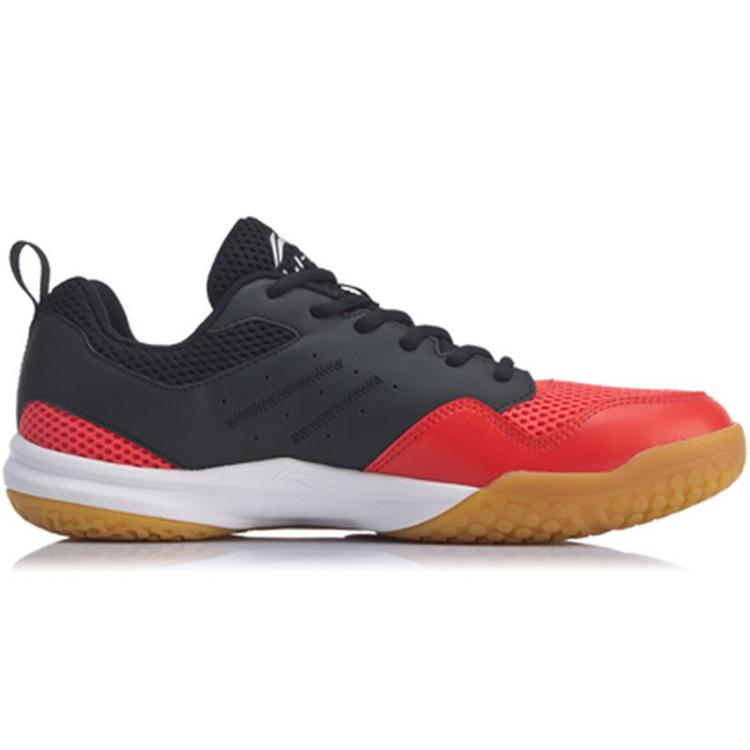 Li Ning Non Slip Lightweight Low Top Badminton Shoes Unisex Red AYTP005-2