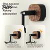 Adhesive Kitchen Hooks Suction Cup Swivel Hook, 360 Degree Rotation And Telescopic Design Removable Towel No Drill Vacuum Wall Hook for Bathroom