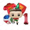 5Pcs Cartoon Cr7 Soccer Birthday Aluminum Film Balloons Set Football Themed Birthday Party Decoration Supplies Party Photo Prop