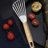 1PC Stainless Steel Fish Frying Shovel With Wooden Handle Fan-Shaped Shovel Household High-Temperature Frying Shovel BBQ Tools