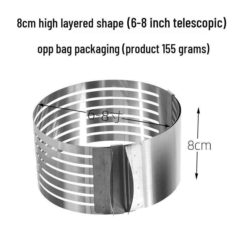 Set mit 9 Mousse-Ringen aus Edelstahl, 15,24-30,48 cm Kuchenback- und Käsekuchen-Schichtformen