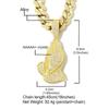 Hip Hop Alloy Full Rhinestone Prayer Hand Pendant Cuban Chain Necklace Men Women Trendy Streetwear Jewelry