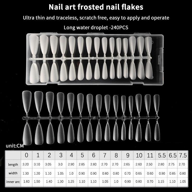240 Stück Vollabdeckung Press-On-Nagelspitzen Stiletto Mandel Quadratisch Sarg Französisch Falsch Fake Soak-Off Gel-Nagelverlängerungsspitzen Kapsel