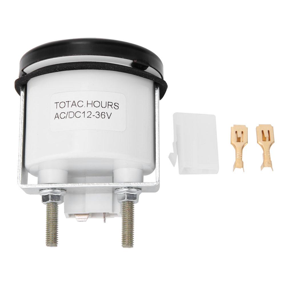 LCD Display Digital Hour Meter for Engineering Vehicle Generator 0 999999.99 Hours