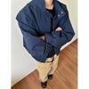 Cleanfit American Retro Harrington Blue Coat Men's Spring and Autumn High-end Short Loose Stand-up Jacket