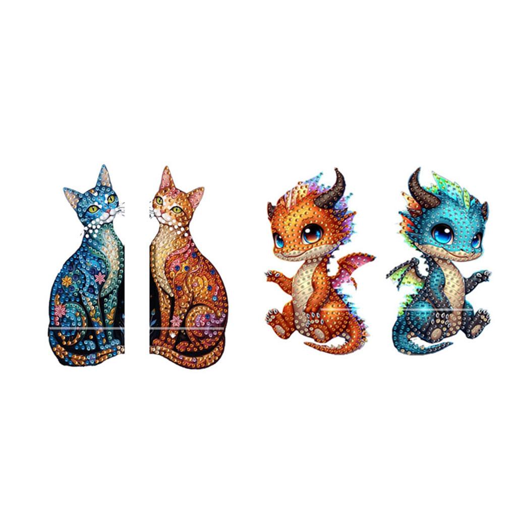 

2pcs 2D Flat DIY Diamond Painting Corner Storage Pendants Diamond Painting Set Partial Drill Window Hanging Art for Home Decor