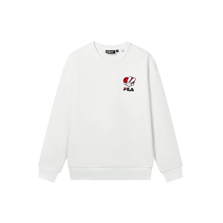 New FILA Sweatshirt Unisex Cloud White F11U319207F-WT