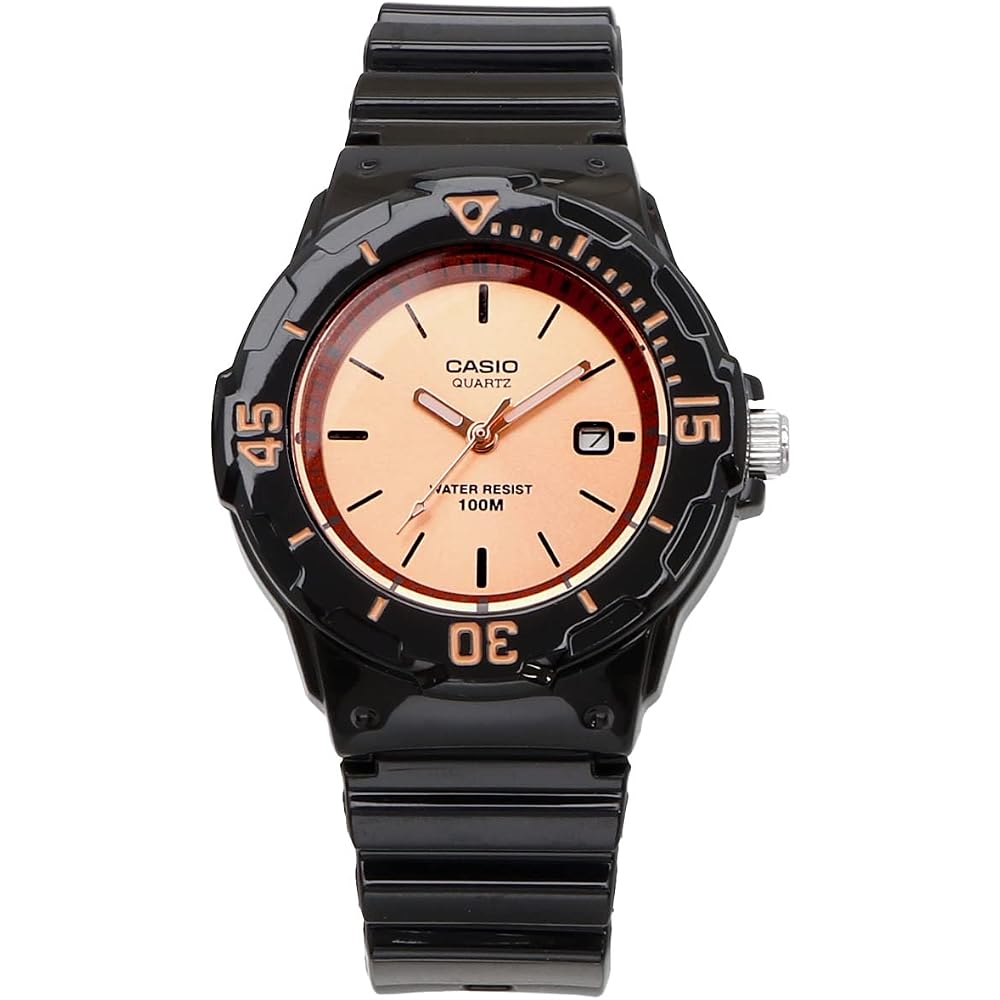 [Casio] CASIO Analog Watch LRW-200H-9E2V Women's/Kids' Cheap Casio Gloss Black X Rose Gold Overseas Model [Parallel Import]