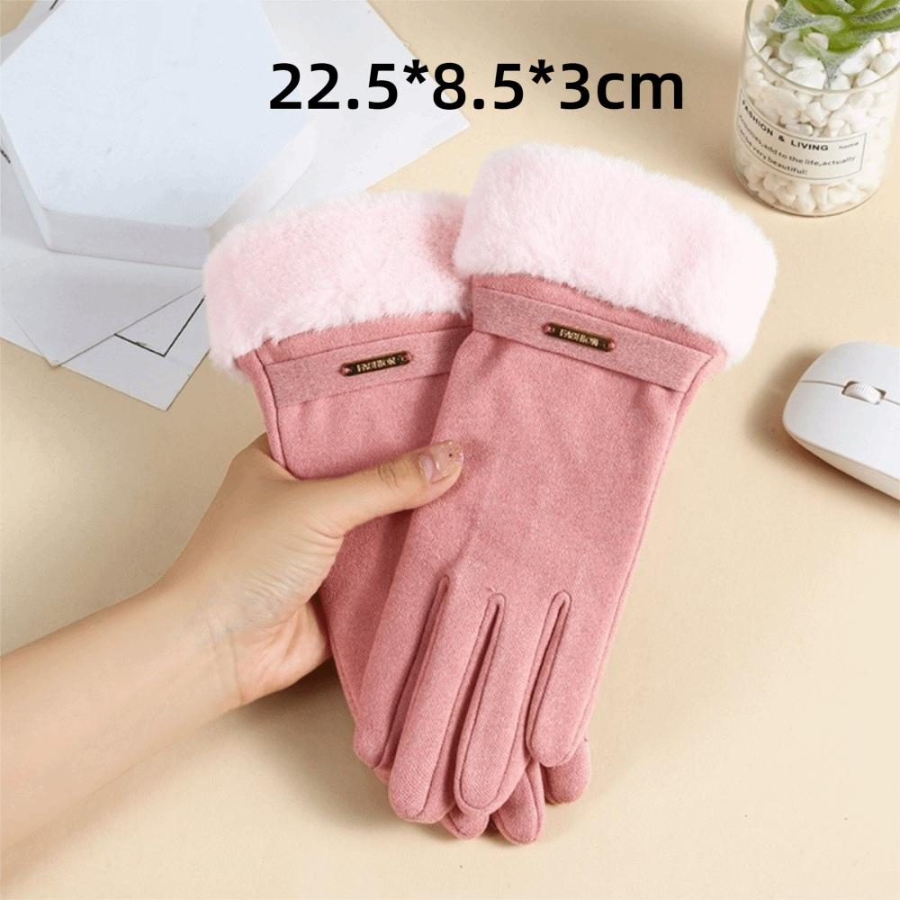 New Touch Screen Winter Warm Gloves for Women Warm Tools Plus Velvet Outdoor Cycling Gloves Anti-slip Full Finger Sports Gloves