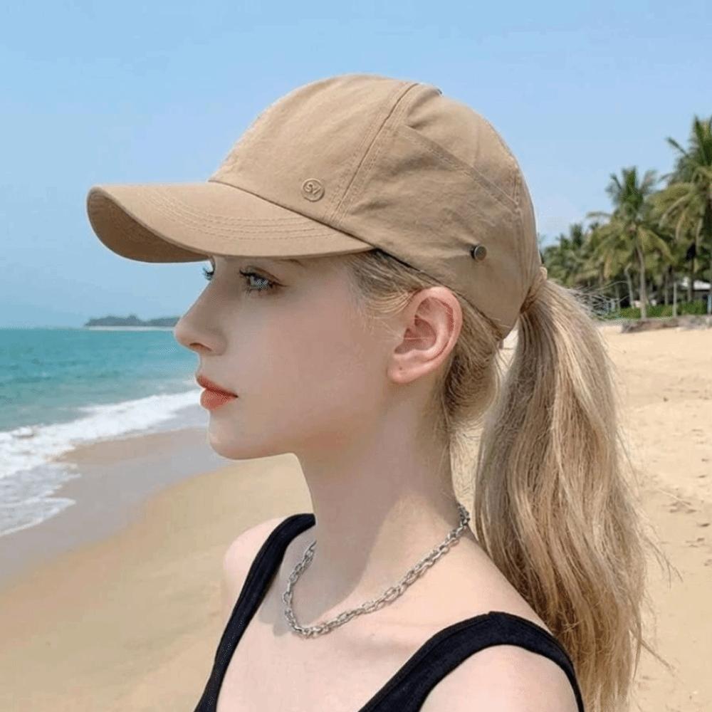 UV Protection Women's Visor Hat Quick-drying Ponytail Sun Hat Trendy Baseball Cap Outdoor Sports