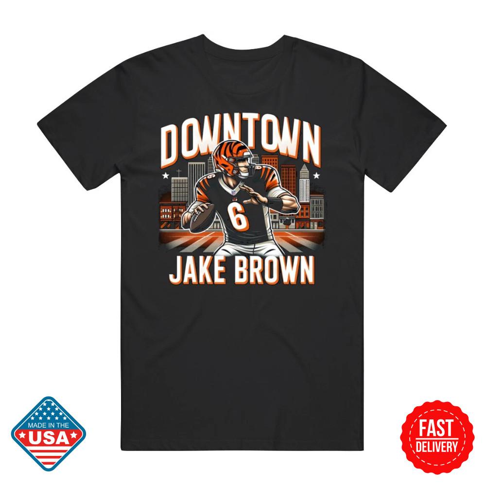 Jake Browning Downtown Jake Brown Fan T Shirt Jake Browning Inspired Unissex Tee Unisex T-Shirt XXXL