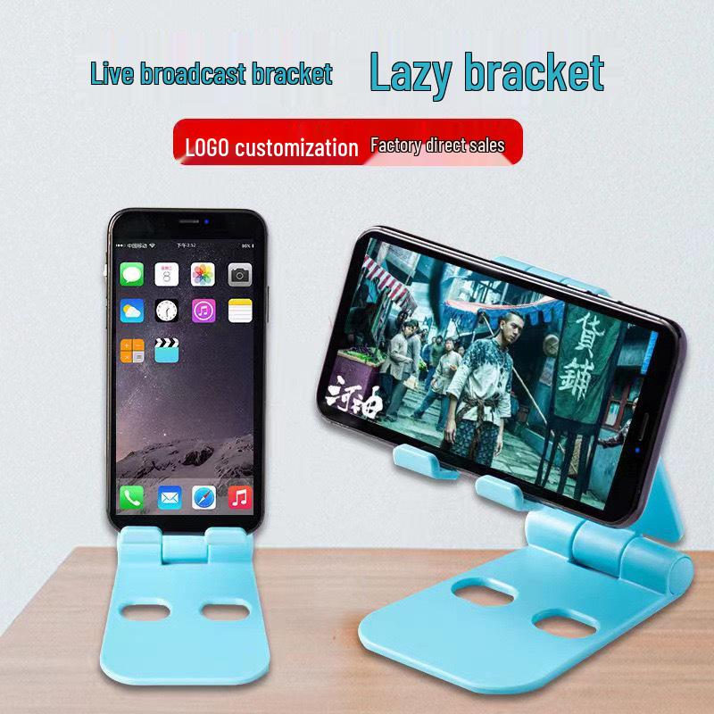 Double Foldable Portable Phone & Tablet Stand: Multifunctional & Creative Gift for Desktop & Live Streaming.