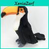 Realistic Plush Toucan Stuffed Animal Bird Toy 30cm Black Children's Doll Decoration