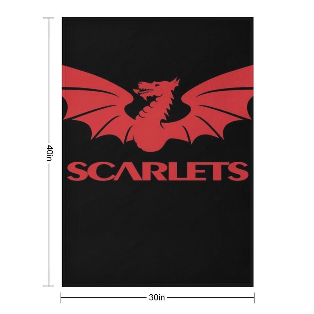 scarlets rugby Throw Blanket Nap For Decorative Sofa Stuffeds Camping Blankets
