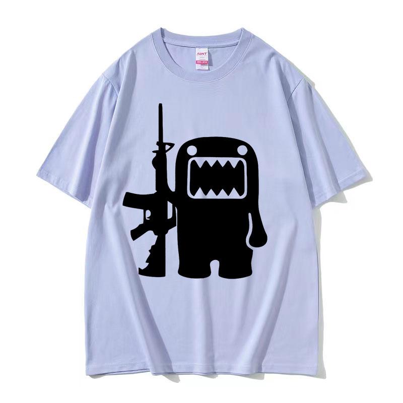 Funny Domo Kun AK47 Retro Graphic T Shirt Mens ONeck High Quality Fashion TShirt Man 100 Cotton Oversized Tshirts Streetwear