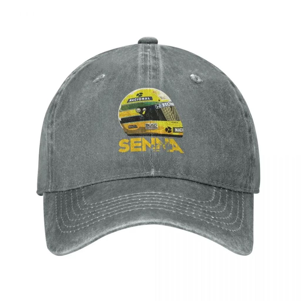 Ayrton Senna Helmet Racing Baseball Caps Vintage Distressed Washed Sun Cap Unisex Style Outdoor Workouts Hats Cap