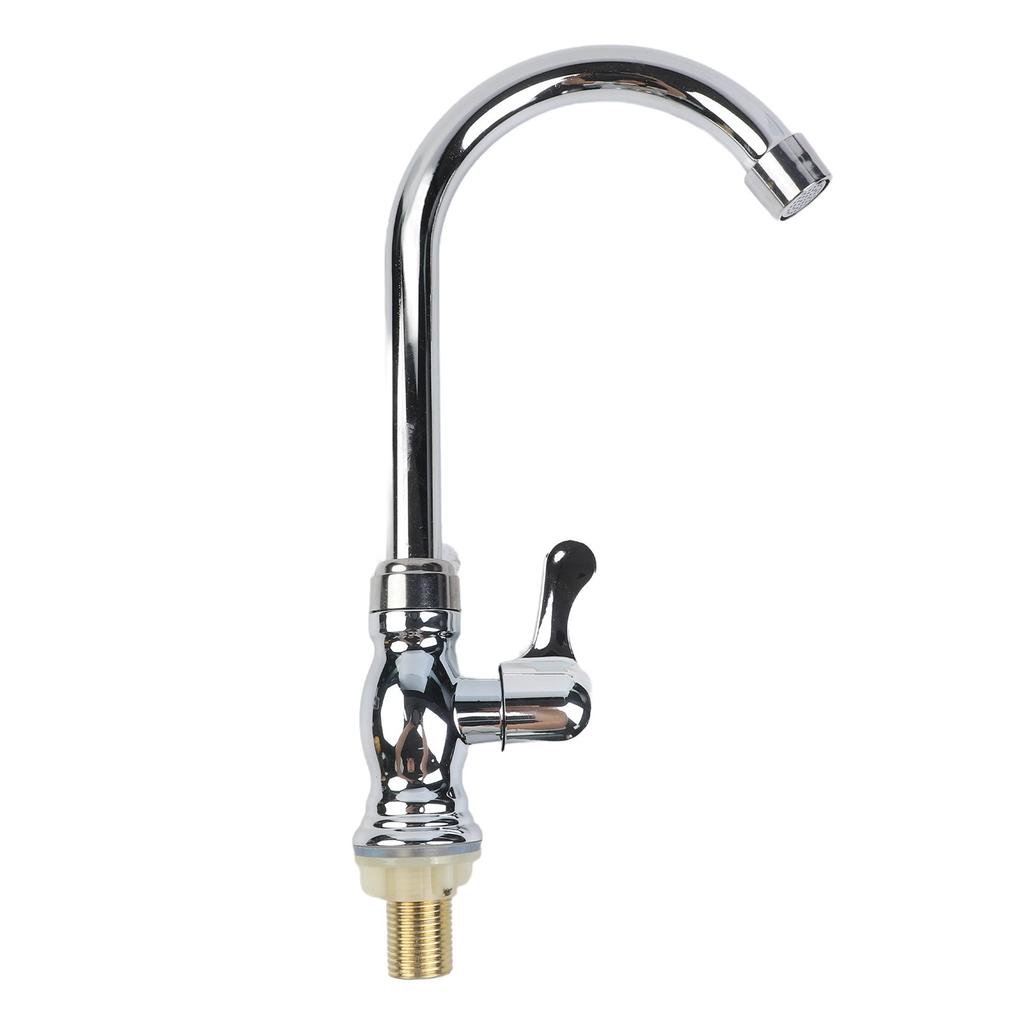 Łatwy w montażu jednouchwytowy kran kuchenny na zimną wodę w stylowym wykończeniu