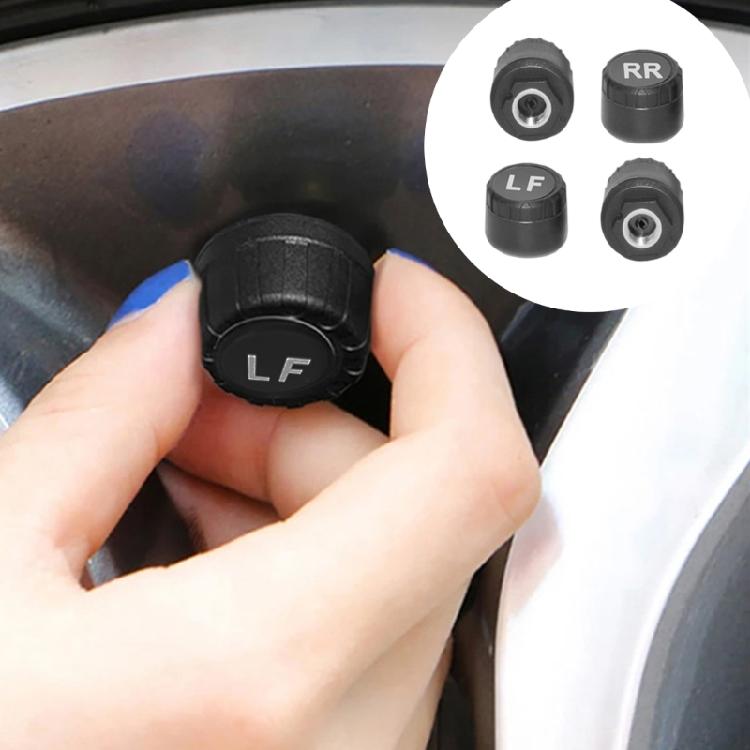 External Tire Pressure Sensors Interchangeable Positions Vehicle Tire Pressure Monitor Visual Audible Warning For 4 Tire