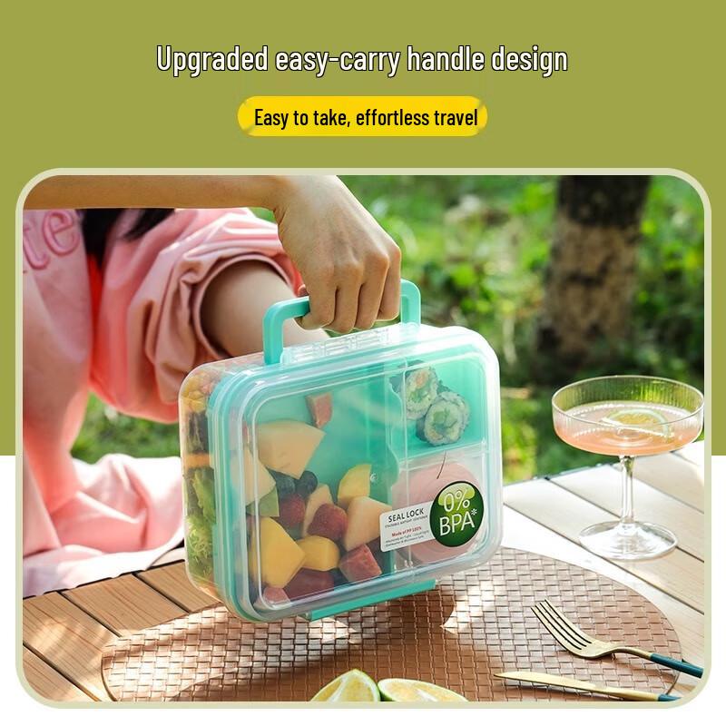 Microwaveable Double-Layer Compartmented Bento Lunch Box