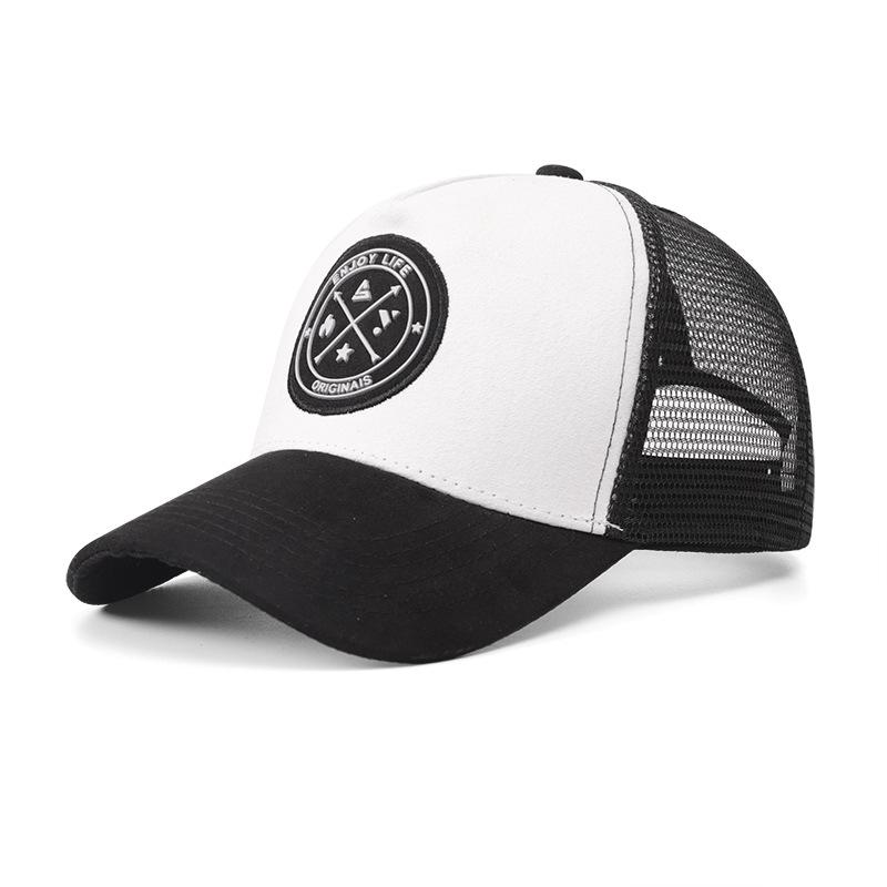 Berretto da Baseball Estivo in Rete Donna Uomo Cappello Snapback Casual Traspirante Icona Lettera Unisex Hip Hop Cappellini da Camionista Sport All'Aria Aperta Cappello da Papà