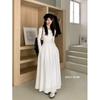 Temperament one-word collar long-sleeved dress for women's autumn new off-the-shoulder waist and thin A-word long dress